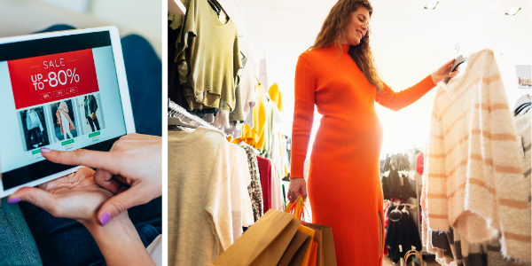 online and in-store maternity clothes shopping